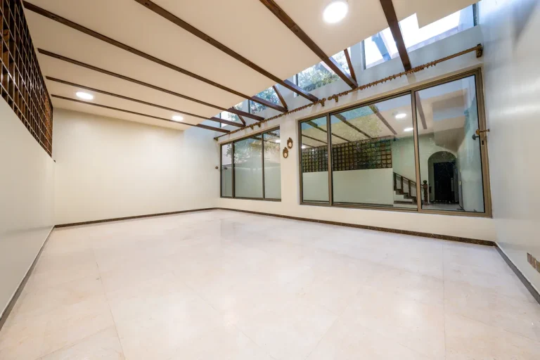 Hall with glass ceiling