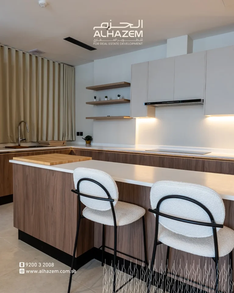 Open-plan kitchen